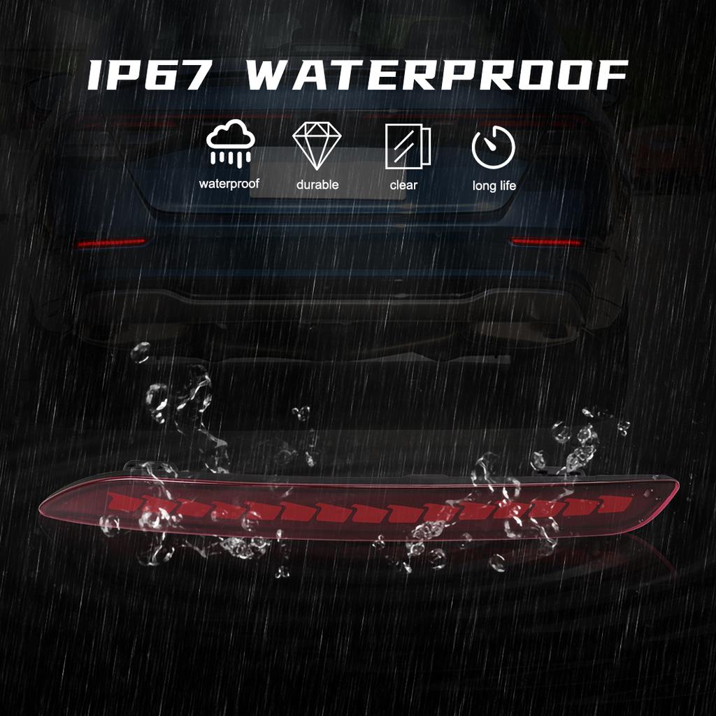 For Honda Accord  2025 2025LED Rear Bumper Reflector Light  Auto Brake Warning Lamp Waterproof Multi-function Car Accessories