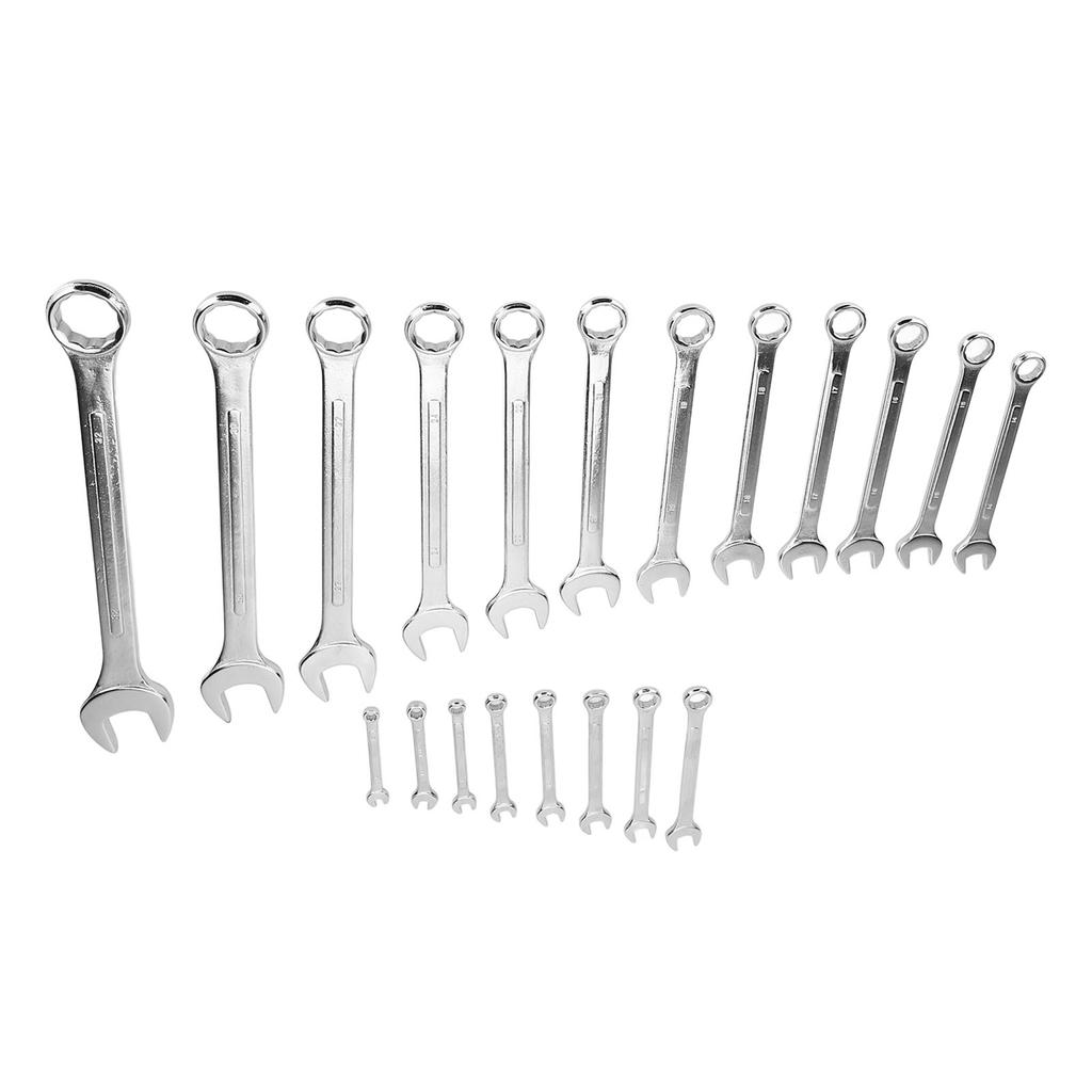 20Pcs Spanner Set Cr Vanadium Steel Portable Large Opening Star Double End Wrench Set for Repair Maintenance