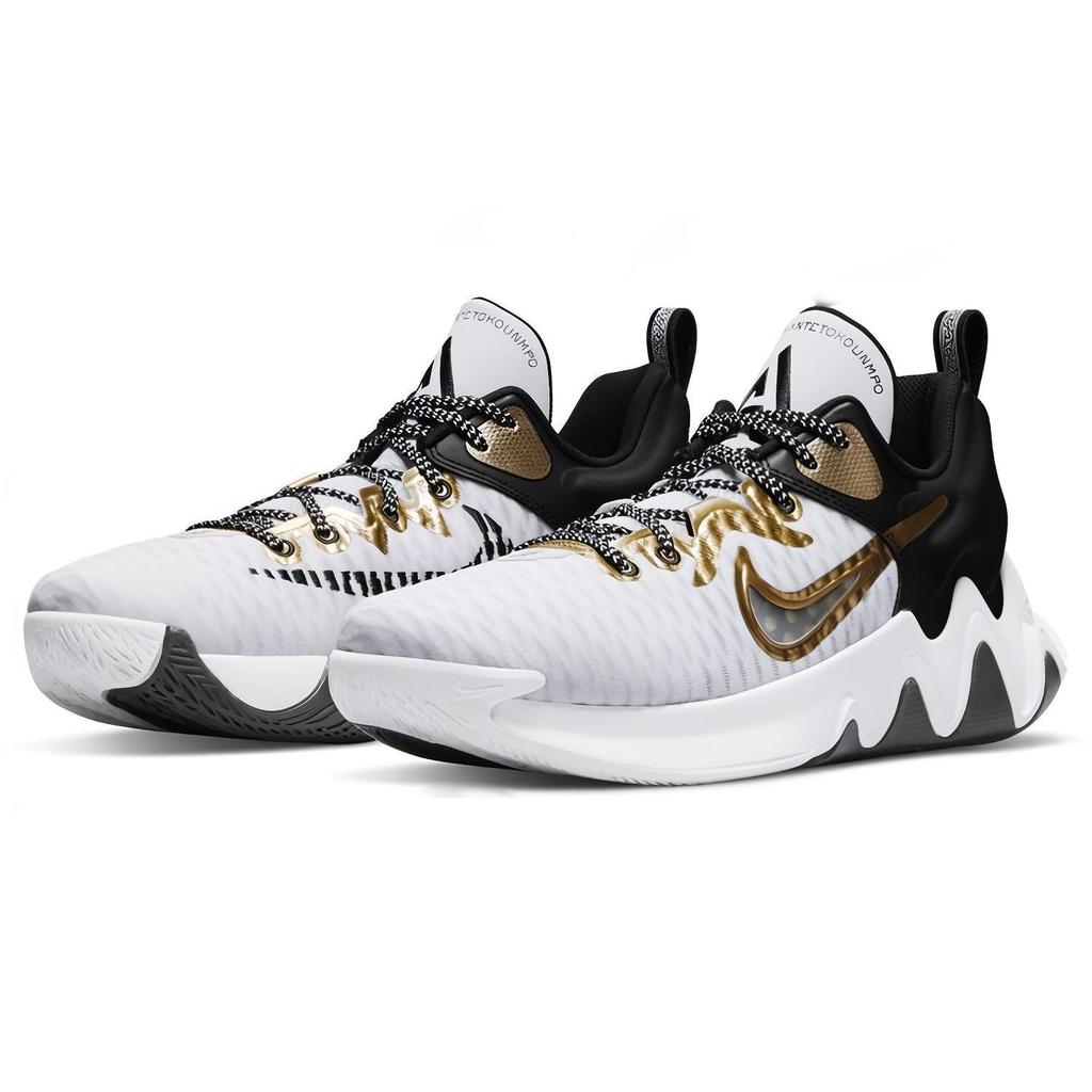 Nike Giannis Immortality EP Championship Unisex Sneakers White Metallic-Gold Black DC6927-100