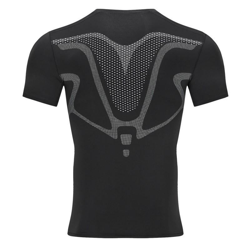 Cross-border PRO Men's Quick-Dry Sports Tights: High Elastic, Sweat-Absorbent, Long-Sleeved Fitness & Cycling Shirt