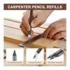 PATIKIL 18 Pcs 5.6mm 8B Carpenter Pencils Refills, Break-Resistant Solid Dry Leads for Drafting, Construction, and Art, Black
