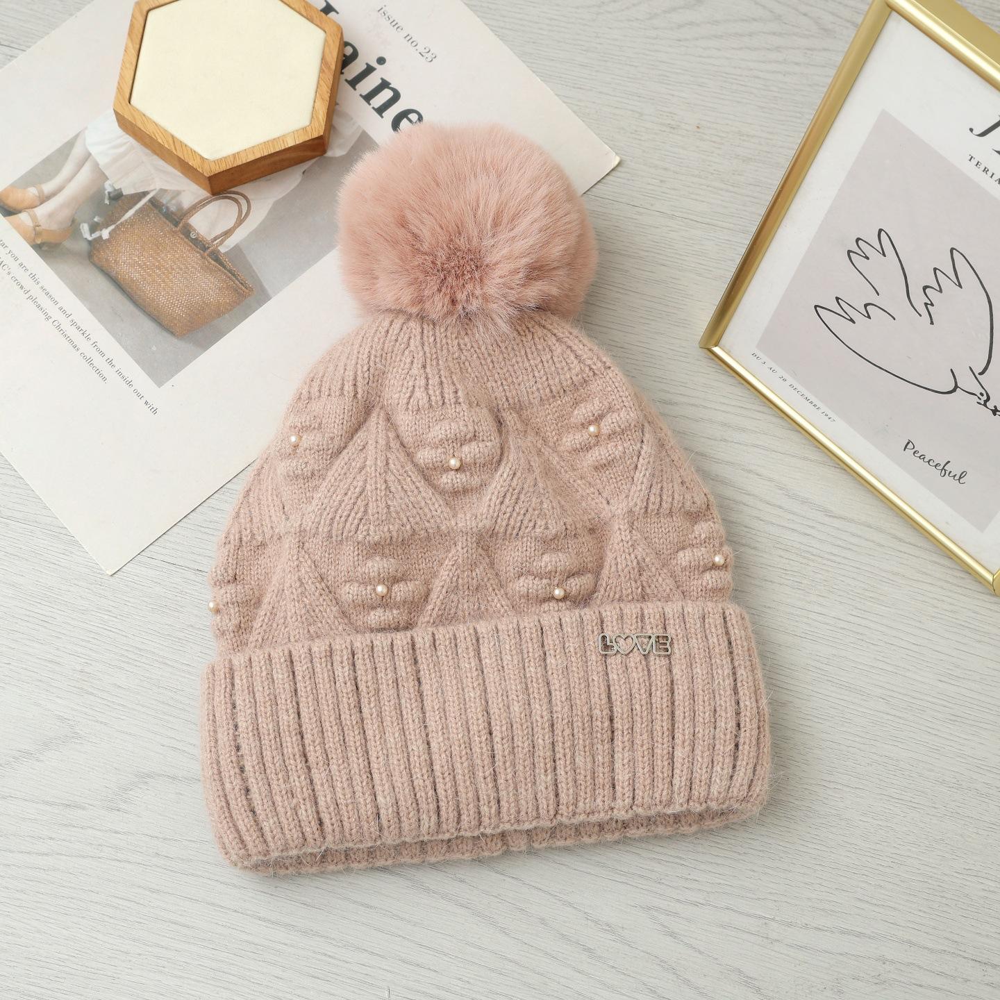 

Women S Cozy Beanie with Ear Flaps - Warm, Stretchy Winter Hat for Big Heads, Brown & White Cable Pattern, Soft & Stylish for Fall & Winter One size