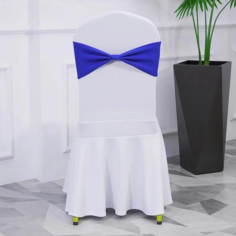 Spandex High Quality Chair Sash Fit All Chairs With Decorative Ready Made Bow Tie Knot Ideal for Wedding and Event Decoration