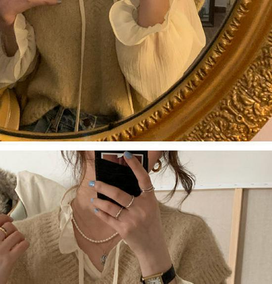 Women's Chiffon Loose-Fit Shirt, Korean Style - 2023 Spring/Autumn Collection