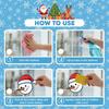 8 Sheets/Set Christmas Window Stickers Non-adhesive Snowflake Santa Claus Window Decals Reindeer Penguin Snowman Static Clings for Indoor Outdoor