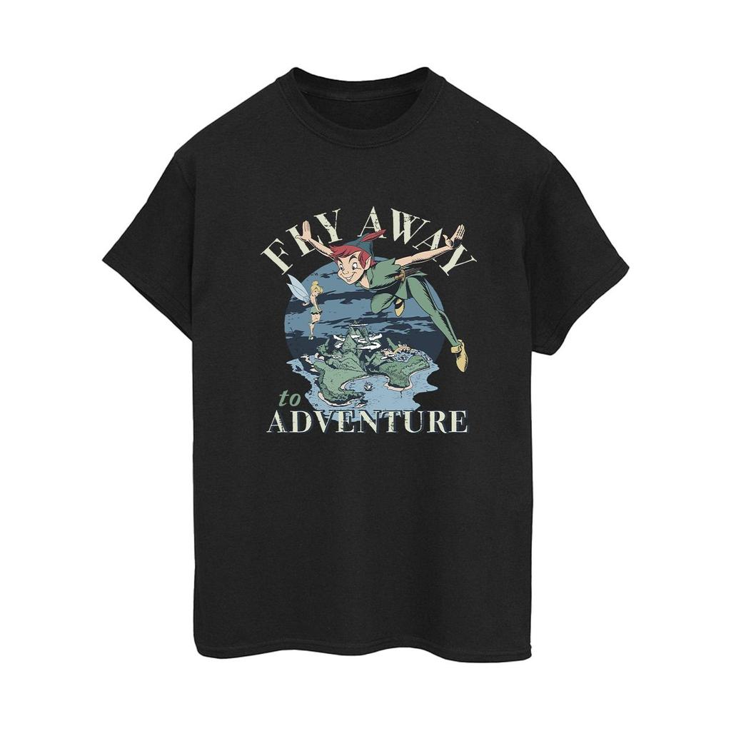 Disney Womens/Ladies Peter Pan Fly Away To Adventure Cotton Boyfriend T-Shirt