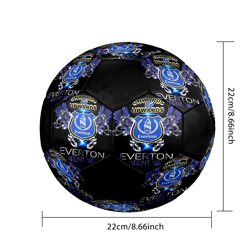 Everton FC Indoor Soccer Ball Colorful Machine Stitched PVC Size 5 Team Training Competition Ready Durable High-Bounce Cool Sports Gift