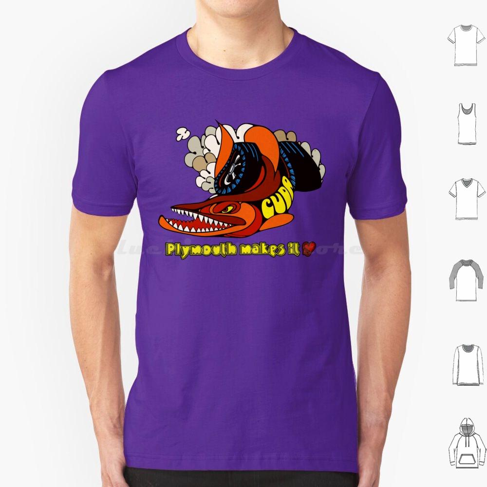 Vintage Barracuda Plymouth Makes It T Shirt 6xl Cotton Cool Tee Barracuda Cuda Devil Heart Hemi Hemi Cuda Mopar Muscle Car S