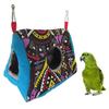 Pet Bird Parrot Soft Warm Striped Flower Hanging House Sleep Bed Cave Nests