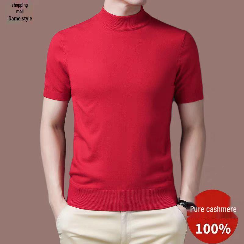 

Men s Semi-High Collar Short-Sleeve Wool Sweater for Autumn/Winter 180/96A (Recommended weight 150-170 kg)