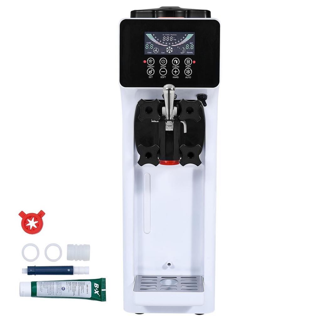 Soft Serve Ice Cream Machine Maker 10L/H Yield Single Flavor Countertop