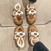 Möbel für den Innenbereich Klettverschluss warme Oberbekleidung Baumwollschuhe 2025 Herbst und Winter neu Cartoon niedliche Kätzchen Baumwollpantoffeln Damen