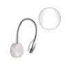 (White Light,Silver)Led Wall Lamp Switch Bendable Tube Bedroom Bedside Adjustable Reading Light Gift  T