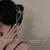 Bow Temperament Women's Large Metal Hair Claw Clip for Thick Hair - Korean Style