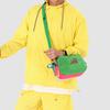 Color Block Crossbody Bag with Mountain Print Design Lightweight Shoulder Bag for Outdoor and Daily Use