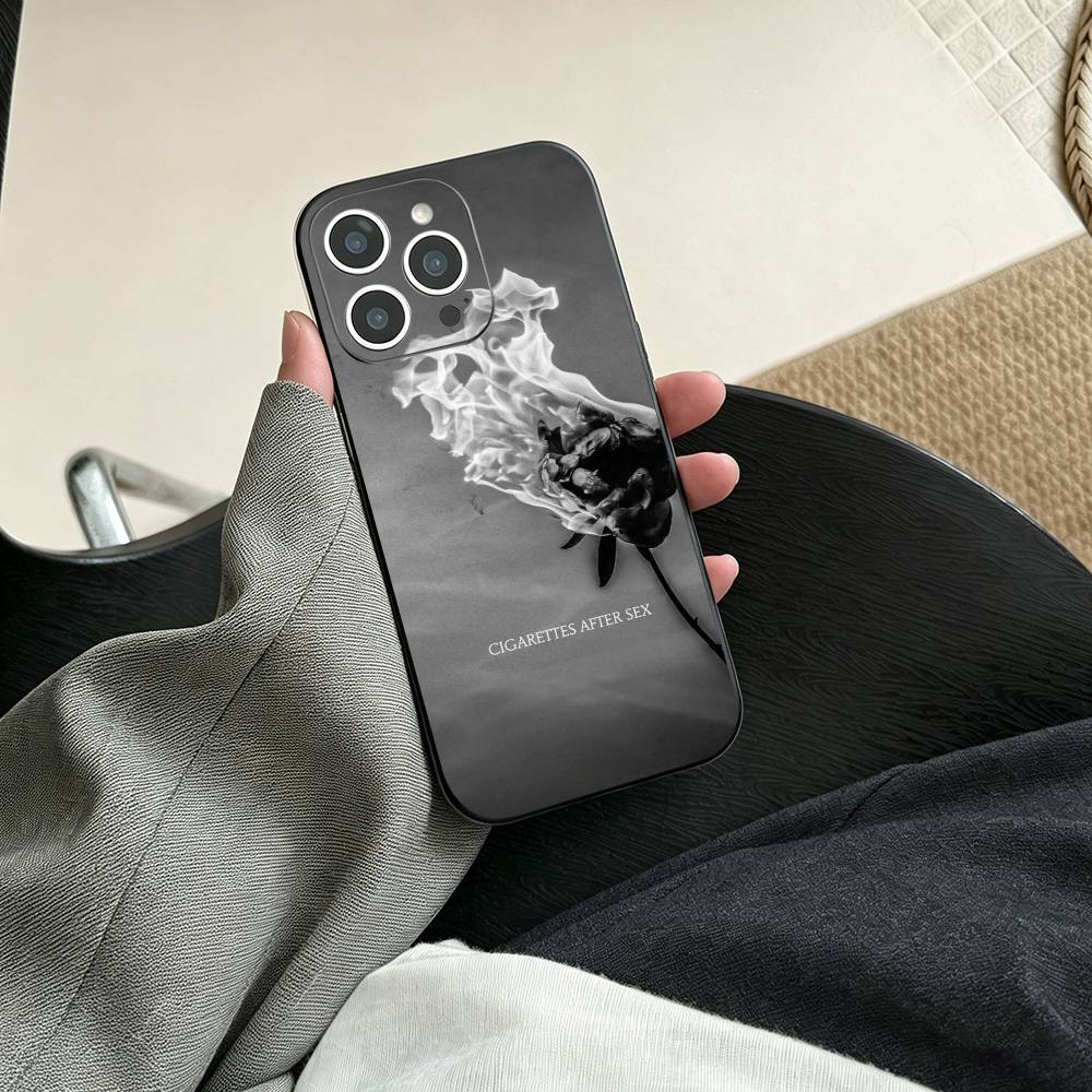 C-Cigarettes A-After Sex B-Band Phone Case For iPhone 17, 16,15,14,13,12,11 Plus,Pro Max, Others Soft Black Cover