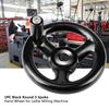 Milling Machine Hand Wheel, Plastic Round Three Hand Wheel 1Pc 12 * 100Mm Black Round 3 Spoke Hand Wheel for Lathe Milling Machine