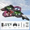 Remote Control Airplane Toy 360 Degrees Stunt Spin LED Lights Drop-Resistant Remote Control Fighter Jet Kids Adults Beginner RC Aircraft Model Toy