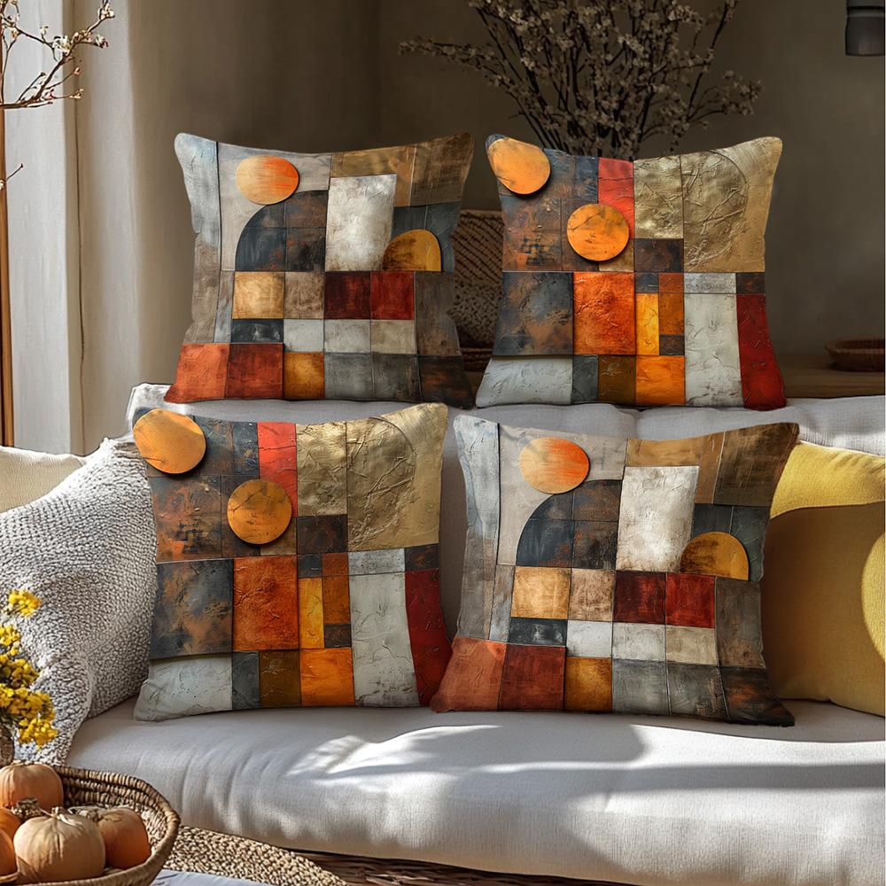 Vibrant Abstract Pattern Decorative Throw Pillows for Stylish Home Accent Sofa Cushion Cover Home Room Decoration