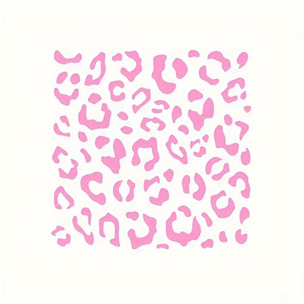 

Leopard Print Car Decal Waterproof Sticker for Auto Decoration Rear View Mirror Window 15x15CM розовый