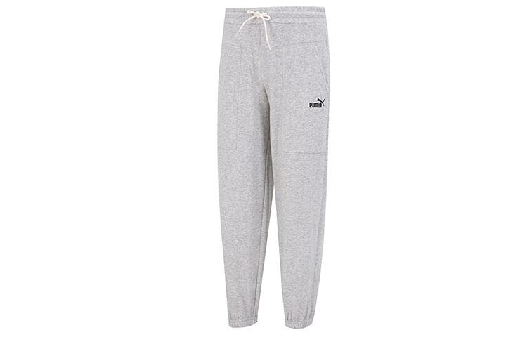 PUMA Knitted Sweatpants Women s Gray Moderate Cuffed Pants 622284-04 M