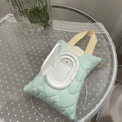 Korean Ins Style Flip Cover Tissue Box Wet Wipes Case Car Hanging Bag Paper Holder Storage Removable Napkin Storage Hanging Box