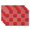 Christmas Placemats Dining Table Festive Holiday Decoration Snowflakes Tree Designs Dining Mats for Xmas Party Family Dinner