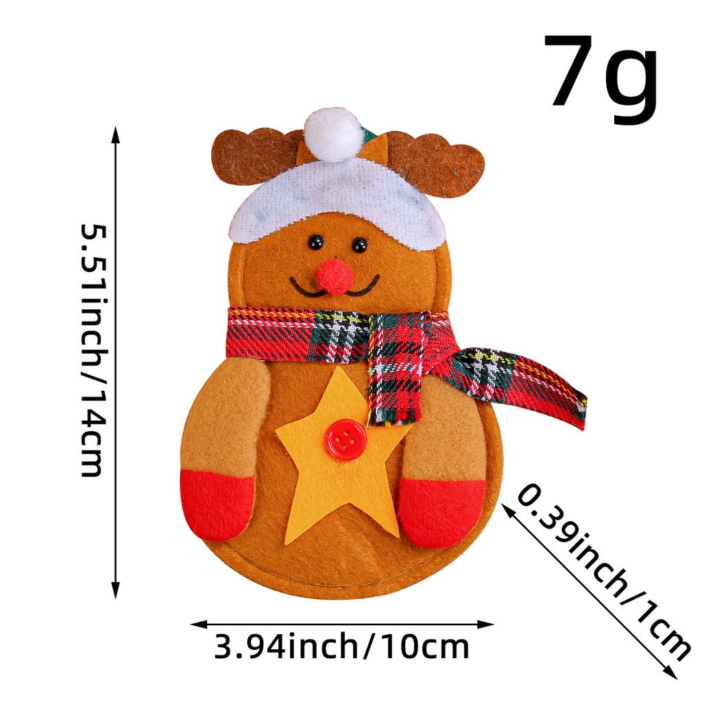 Christmas Decoration Mouth Dining Table Decoration Santa Claus Knife And Fork Set Home Cutlery Set Non-Woven Christmas Snowman Knife