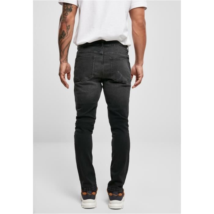 Jeans Slim Urban Classics Heavy Destroyed - Noir - 31x32