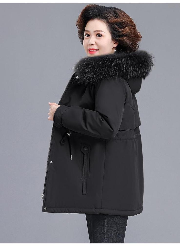 Winter Slimming Parka - Mid-Length Down Jacket for Middle-Aged & Elderly Women (2025 Style)