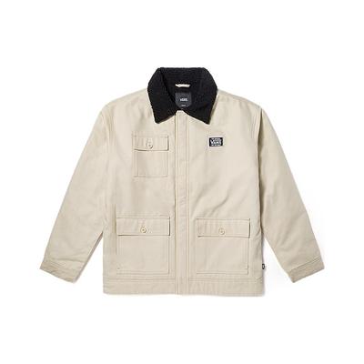 Solid Color Lamb Fleece Collar Work Casual Jacket Men Jackets Oatmeal VN000H0P2N1