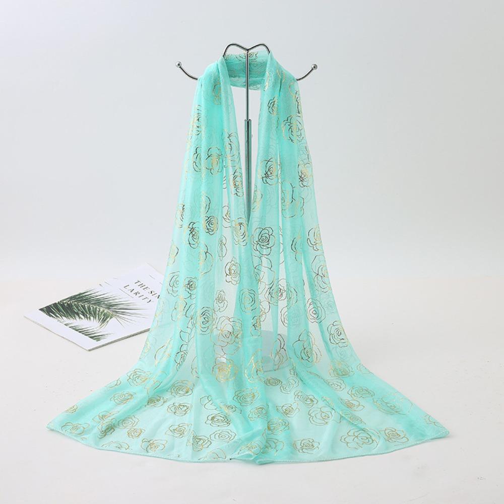 New printed phoenix rose silk scarf women's versatile long beauty yarn scarf beach yarn gift
