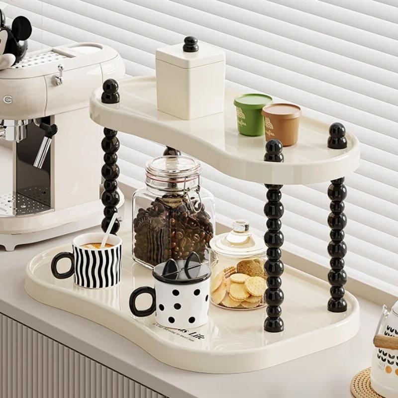 

Multilayer Desktop Cup Holder Luxury Kitchen Cabinet Storage Rack Candles Perfumes and Cosmetic Storage Rack Bathroom Organizer