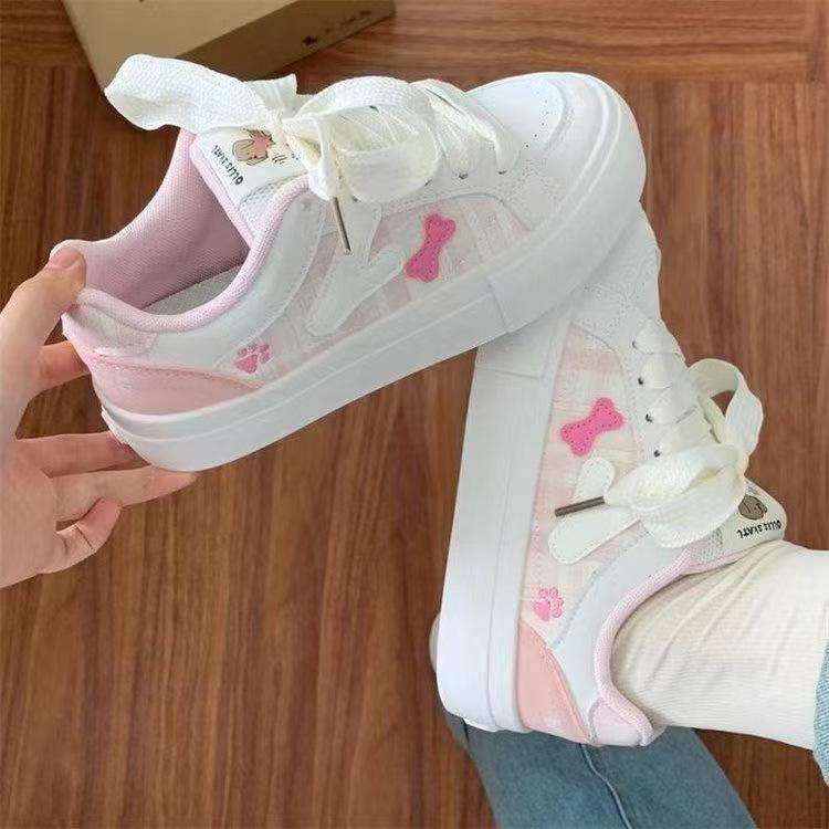 Cute Casual Board Shoes New Dopamine Platform Bread Shoes Sports