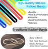 10pcs Silicone Rubber Bands 3 Inch Colorful Elastic Wrapping Bands for Bundling Bills Money Boxes Card Craft Home Offi School