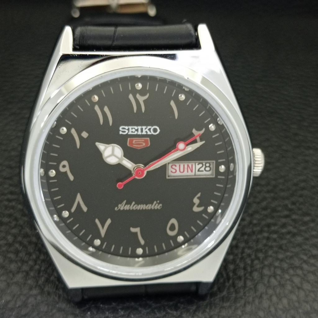AUTOMATIC VINTAGE REFURBISHED SEIKO 5 6309A JAPAN MENS BLACK WATCH A441360-5 Sk-a441360