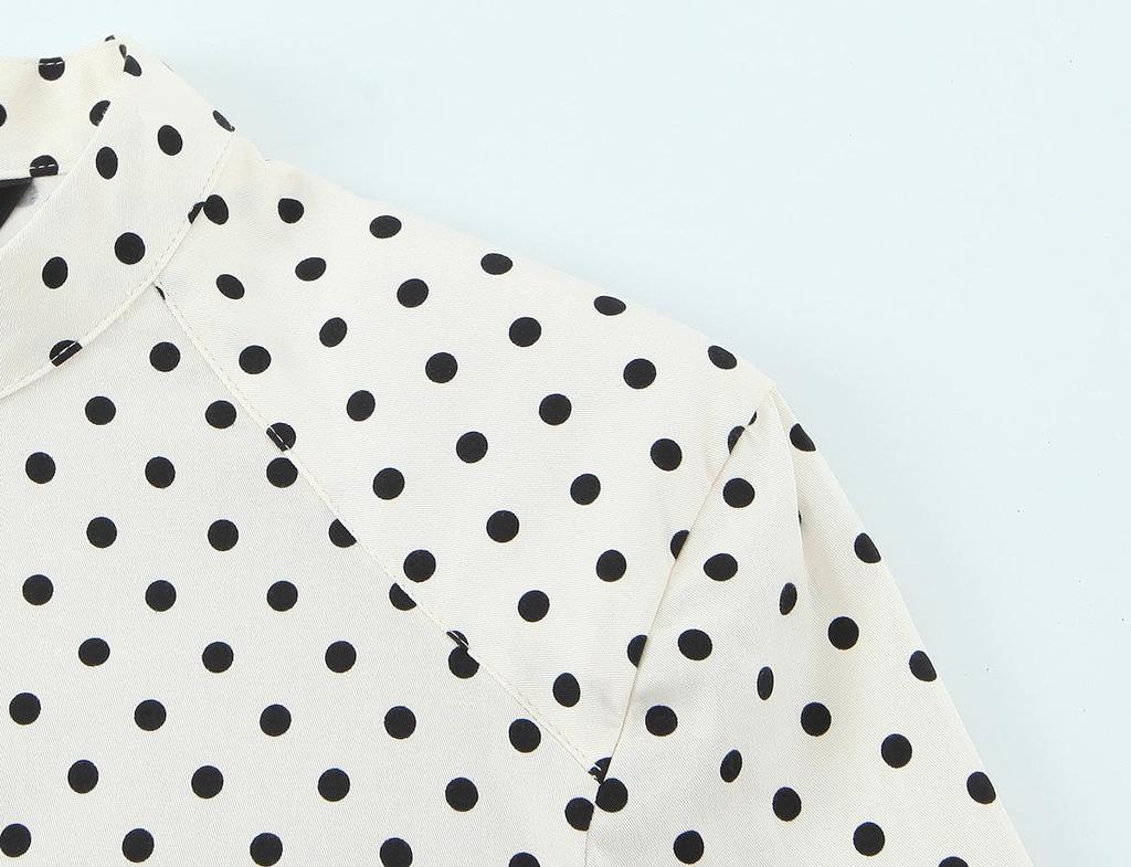Frühling 2026 Europäisches Polka-Dot Hemdjacke & Mittellange Hosen Set