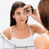 Badevæspejl med pincet Aftagelig sugekop 30X Forstørrelse Håndholdt Forstørrelsesspejl til makeup Badeværelsesartikler