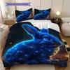 Rabbit Pattern Bedding Quilt Set Quilt Cover Pillowcase Home Decoration Birthday Gift (1 * duvet cover + 2 * pillowcase, without core)