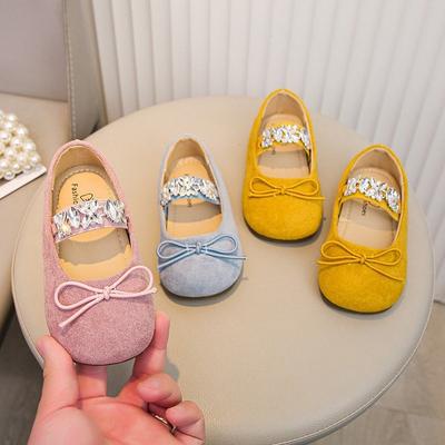 Baby Shoes, Princess Shoes, New Spring and Autumn Soft-soled Leather Shoes, Slip-on Loafers for Little Girls, Children's Single Shoes