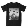 Funny Graphic Bigfoot Sasquatch Alien UFO T Shirts for Unisex Cotton Vintage TShirt Bigfoot Selfie Spaceships Tees Tops Printing
