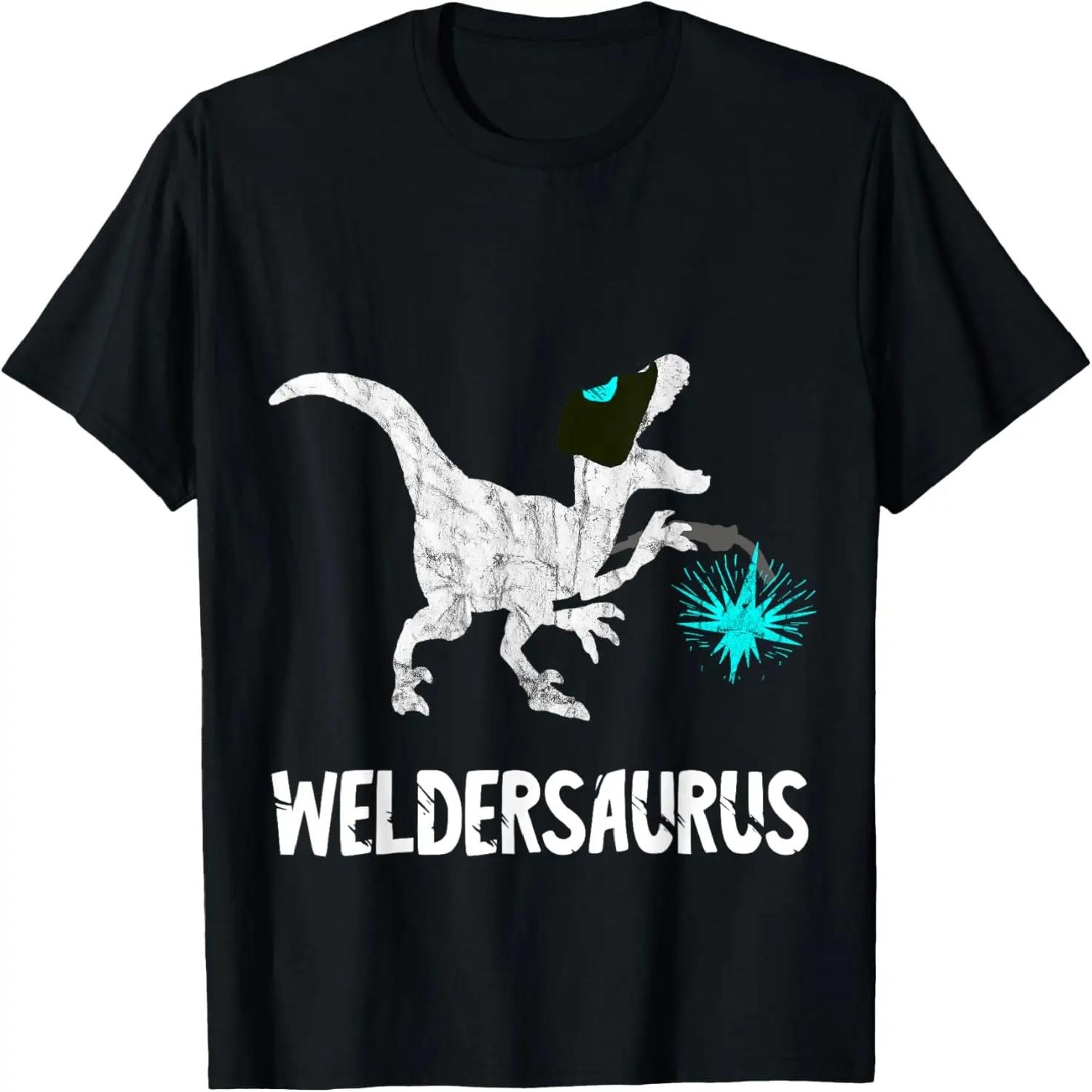 Welder Dinosaurs Funny Mig Welding Dino Steel Worker T-Rex T-Shirt XXXXXL чёрный