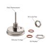 Homebrew Weldless Thermometer Kit Bi-metal Dial Thermometer 1/2"NPT Connection 3" Face Dual C & F Scale Boil Kettle Wort Chiller