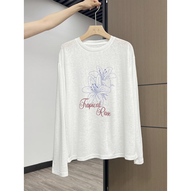 High-Quality Floral Long-Sleeve Women's Top - Stylish & Versatile Cover-Up