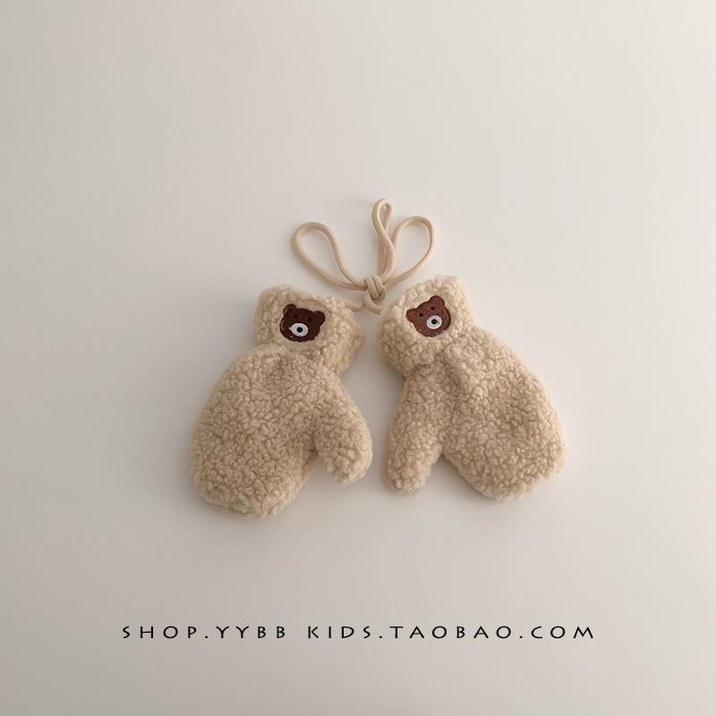 

Ins корейский милый маленький медведь детский шарф перчатки детский осенне-зимний мальчиков и девочек теплый шейный шарф плюс бархатный шейный платок