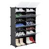 7-tier 14 Grids Shoe Rack Organizer Portable Large Capacity Tower Shelf Storage Cabinet Stand For