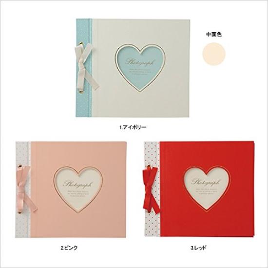 Marks Decorap Album Heart Photo Stylish and Decorap Pink Album, Self-Adhesive, DIY, Free-Writing Pages, Cute, DCP-AL10-PK