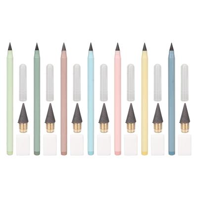 7 Sets Inkless Pencil Bright Colors Everlasting Pencil with Eraser Pen Cover for Students Teachers