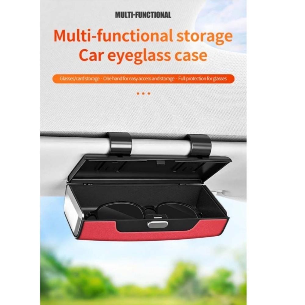 Storage Organizer Fashion Glasses Case PU Leather Glasses Protection Storage Box Sedan SUV Van