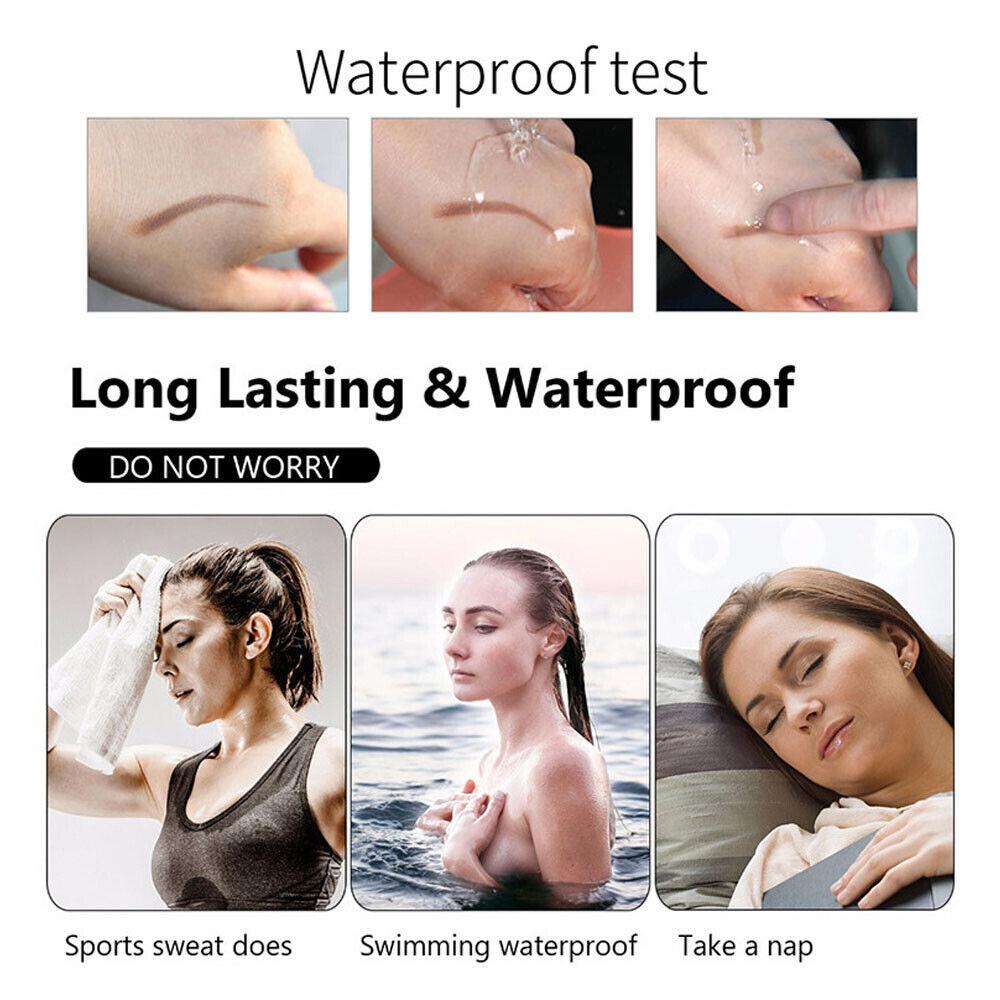 Creion pentru sprâncene Microblading rezistent la apă 3D 4 Vârf furculiță Creion pentru tatuaje Machiaj 4 Culori